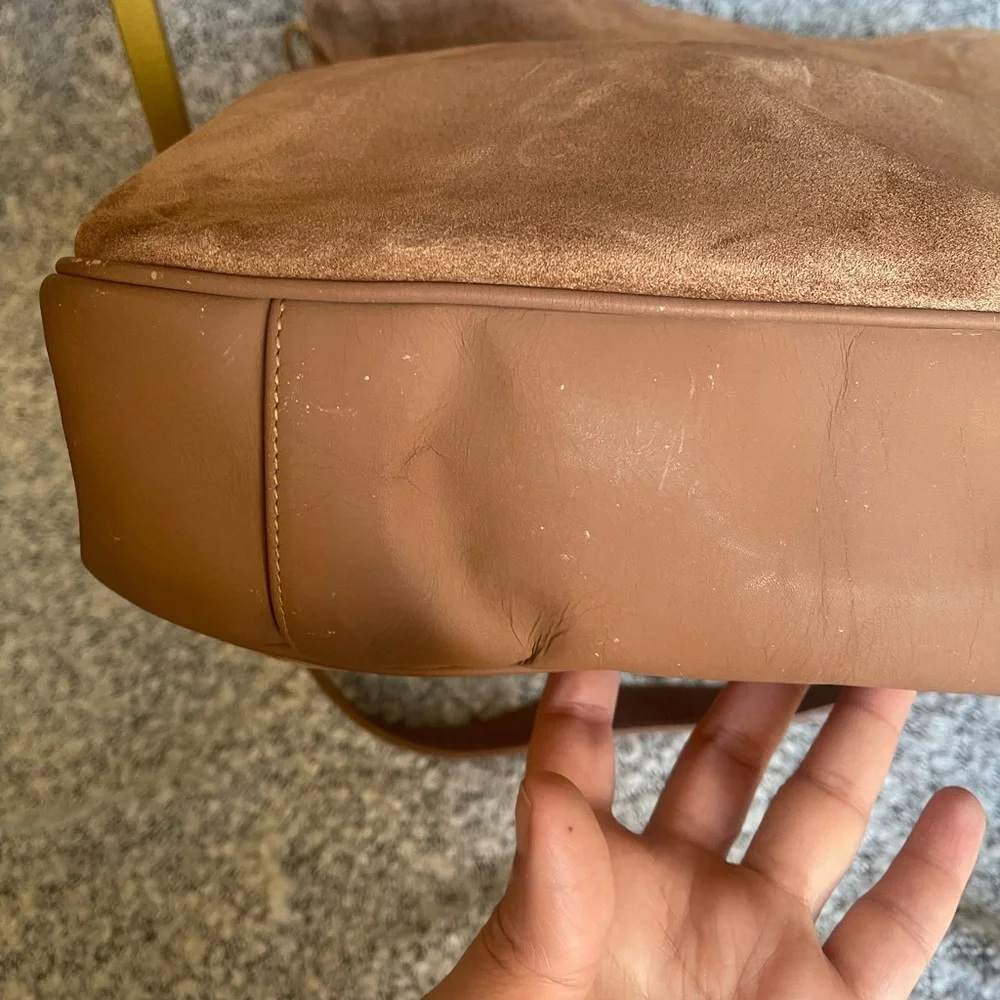 Authentic Gucci vintage bamboo suede shoulder bag - Picture 7 of 12